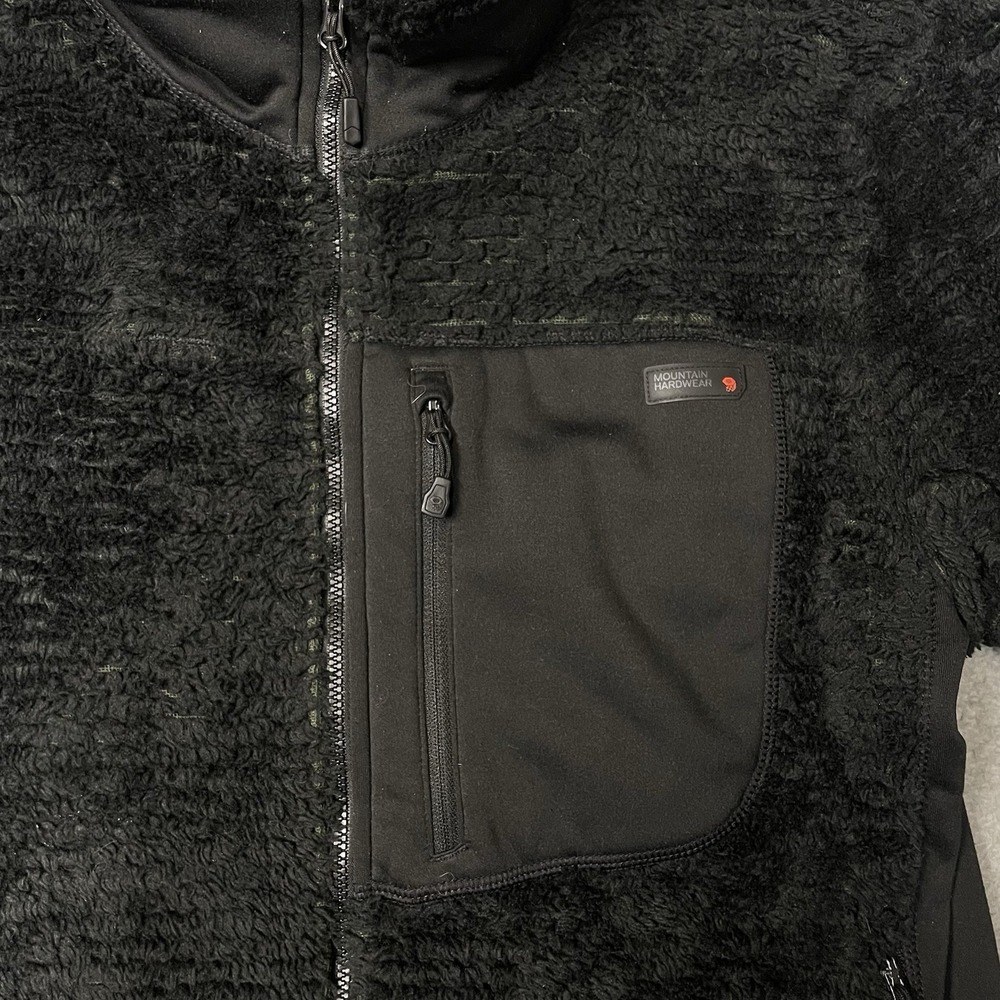 Mountain Hardwear Monkey Man Jacket Womens Size M Black Polartec Zip Up Fleece - Picture 2 of 7